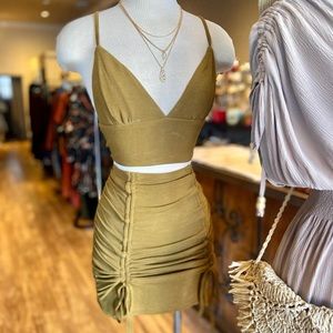 2 piece scrunch skirt set